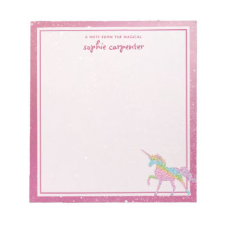 Kinder Rainbow Unicorn Notizblock