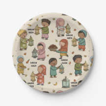 Kinder Ramadan Kareem Papierplatten – Islamische P