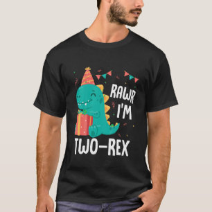 Kinder Rawi I m Four Rex 2 Jahre alt Dinosaurier B T-Shirt