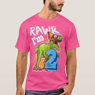 Kinder Rawr I m 2 2 Geburtstag T Rex Dinosaur Part T-Shirt