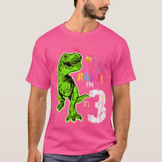 Kinder Rawr I m 3. Geburtstag Dinosaurier 3 Jahre T-Shirt