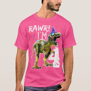 Kinder Rawr I m 4 4. Geburtstag T Rex Dinosaur Par T-Shirt