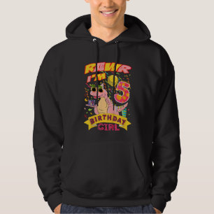 Kinder Rawr ich bin 5. Geburtstagskind Dino Rex 5 Hoodie