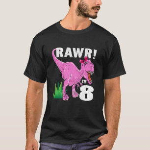 Kinder Rawr ich bin 8 Dinosaurier T Rex 8. Geburts T-Shirt
