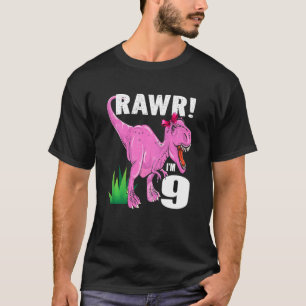 Kinder Rawr ich bin 9 Dinosaurier Rex 9. Geburtsta T-Shirt