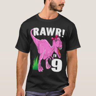 Kinder Rawr ich bin 9 Dinosaurier Rex 9. Geburtsta T-Shirt