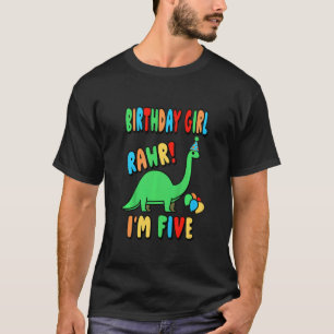 Kinder Rawr ich bin fünf Dinosaurier Dino 5. T-Shirt