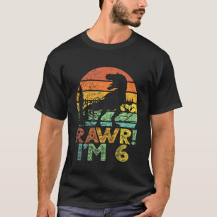Kinder Rawr Im 6 Dinosaur Rex 6 Jahre alter Junge T-Shirt