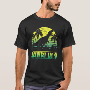 Kinder Rawr Im 9 Dinosaur 9 Jahre alter Junge Rex  T-Shirt