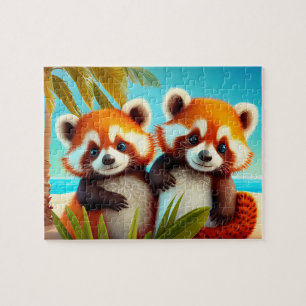 Kinder Red Pandas Jigsaw Puzzle - Tropical