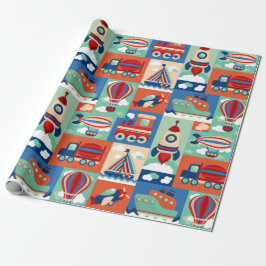 Kinder reisen geschenkpapier