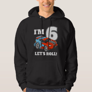 Kinder-Rennwagen 6. Geburtstag Junge 6 Sechs Jahre Hoodie