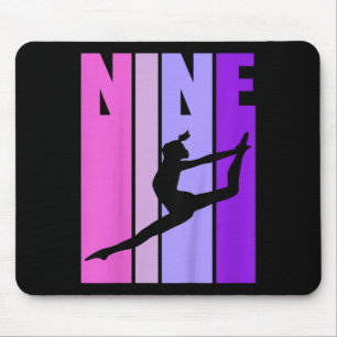 Kinder Retro Girls Gymnastik 9 9. Mousepad