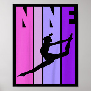 Kinder Retro Girls Gymnastik 9 9. Poster