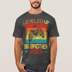 Kinder Retro-Level bis zum großen Bruder 2023 Schw T-Shirt