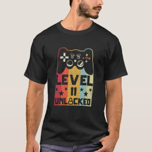 Kinder Retro-Vintages Videospiel der Stufe 11 (ung T-Shirt