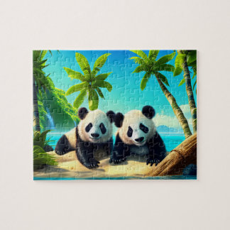 Kinder Riesenpandas Jigsaw Puzzle - tropisch