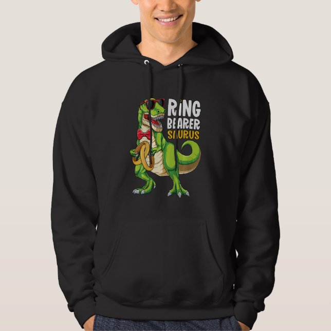 Kinder Ring Typ Boys T Rex Wedding Party Bear Hoodie (Vorderseite)