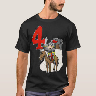 Kinder Ritter th BirthdayBurg und Anzahl T-Shirt