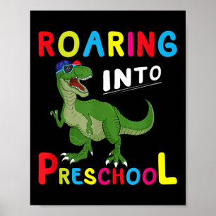 Kinder - Roaring in der Vorschule - Dinosaur T-rex Poster