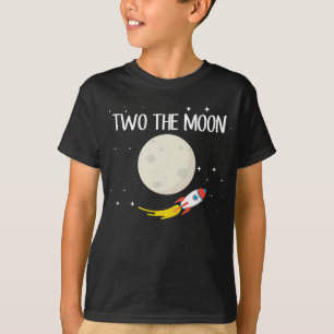 Kinder Rocket Moon 2. Geburtstag Astronaut 2 Jahre T-Shirt
