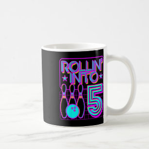 Kinder Rollin in 5 Bowling Bowler 5. Geburtstag Pa Kaffeetasse