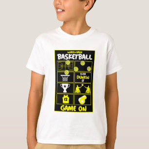 Kinder Rollstuhl Basketball Spieler T-Shirt