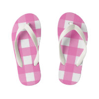 Kinder Rosa und weißer Buffalo Karo Flip Flops