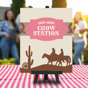 Kinder Rosa Western "Chuck wagon chow station" Unt Poster