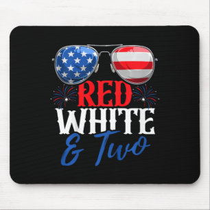 Kinder Rot Weiß Und Zwei 4. Juli Geburtstagsfeier Mousepad