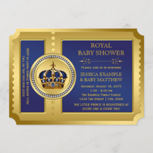 Kinder Royal Baby Shower Einladung