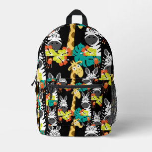 Kinder Safari Kinderzimmer Kunst, Dichtung und Mus Bedruckter Rucksack