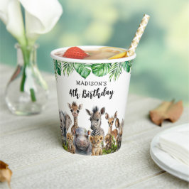 Kinder Safari Party Tiere Geburtstag Pappbecher