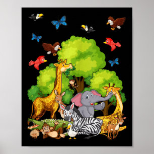 Kinder Safari Tierliebhaber Tank Top Poster