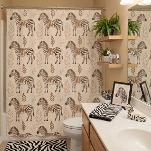 Kinder Safari Zebra Duschvorhang