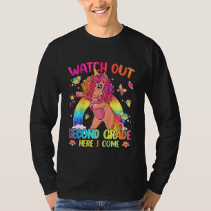 Kinder schauen sich die zweite Klasse des Einhorns T-Shirt