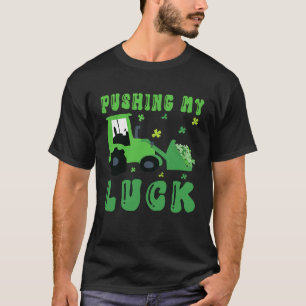 Kinder schieben mein Glück Traktor St. Patricks Ta T-Shirt