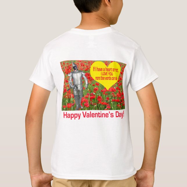 Kinder schlagen. Herzlichen Glückwunsch Valentinst T-Shirt (Rückseite)