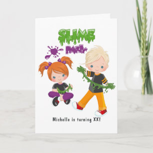 Kinder-Schlamm-Party-Geburtstagsfoto Einladung