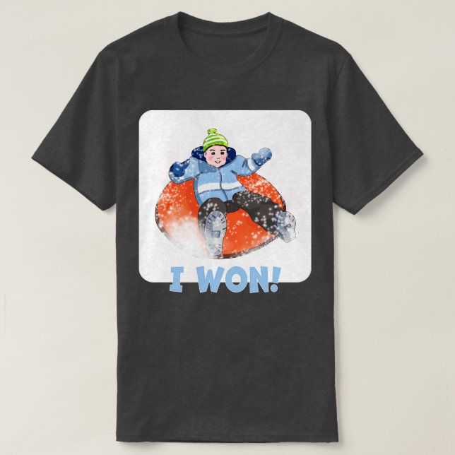 Kinder schnuppern ich gewinnt T-Shirt (Design vorne)