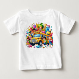 Kinder & Schulbus Zurück zur Schule Party Baby T-shirt