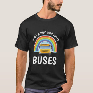 Kinder Schulbuskostüm Nur ein Junge, der Busse Lie T-Shirt