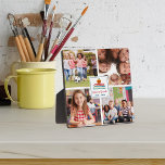 Kinder Schuljahr Achtung 4 FotoCollage Fotoplatte<br><div class="desc">Mit dieser quadratischen Collage aus Foto mit 4 Fotos schaffen Sie eine ganz besondere Erinnerung an das Schuljahr Ihres Kindes. Personalisieren Sie mit ihrem Niveau und akademischen Jahr in der Mitte mit einer Aquarellbild-Abbildung eines Apfels und Bücher.</div>