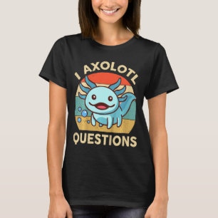 Kinder-Schuljunge Mädchen Axolotl Fragen Niedlich T-Shirt