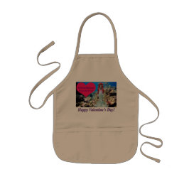 Kinder Schürze. Herzlichen Glückwunsch Valentinsta Kinderschürze