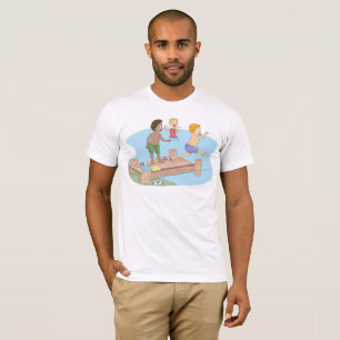 Kinder Schwimmbad Spaß Mens T - Shirt