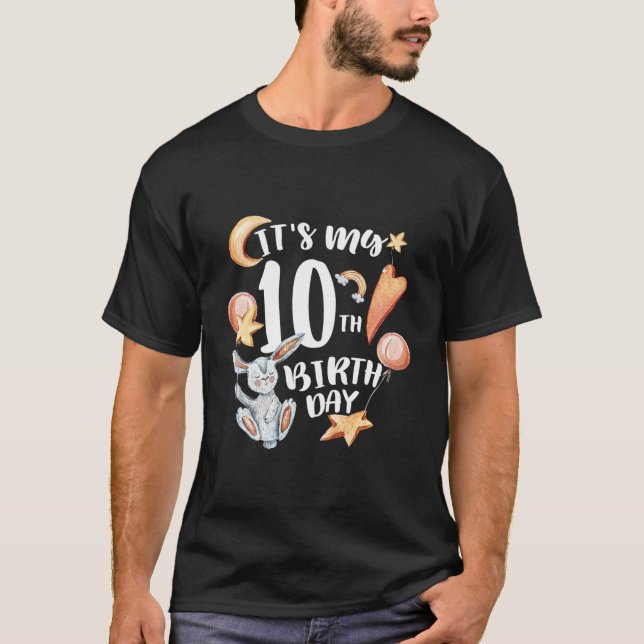 Kinder sein 10. Geburtstag Glückwunsch Geburtstag  T-Shirt (Vorderseite)