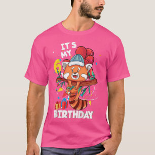 Kinder sein 6. Geburtstag 6 Jahre alt Red Panda Bi T-Shirt