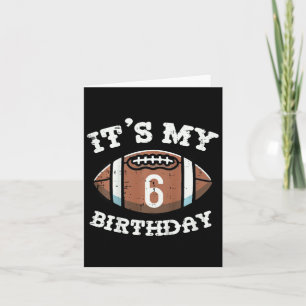Kinder sein 6. Geburtstag American Football 6 Jahr Karte