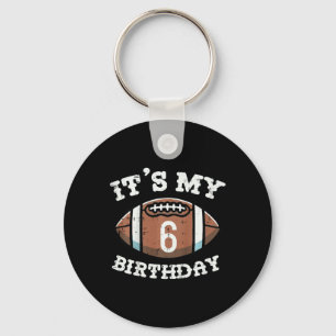 Kinder sein 6. Geburtstag American Football 6 Jahr Schlüsselanhänger